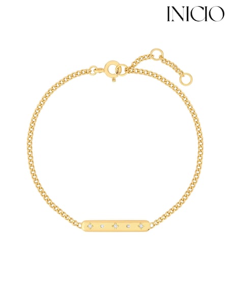 Inicio Gold Tone Gift Pouch Bar Bracelet (M06919) | €10