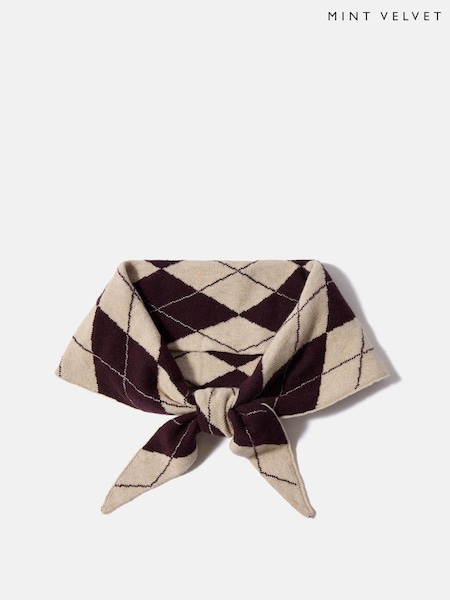 Luonnollinen - Mint Velvet Argyle-neulehuivi