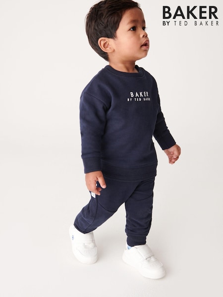 Marineblau - Baker By Ted Baker Set mit Sweatshirt und Jogginghose aus 100% Baumwolle (M08186) | 37 € - 40 €