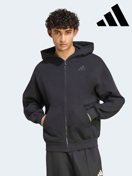 Black - Regular Adidas Kit Small Logo Full-zip Hoodie