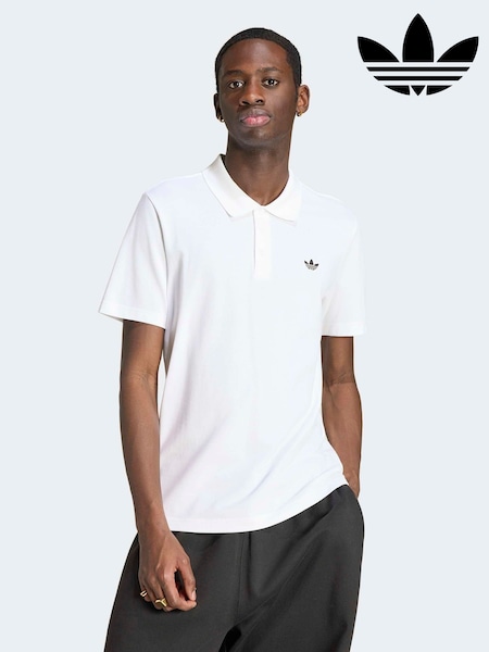 White - Regular Adidas Originals Trefoil Essentials Polo Shirt