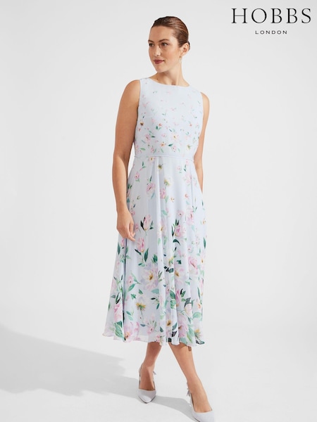 Hobbs Light Blue Petite Petite Carly Dress (M09569) | R$ 1.670