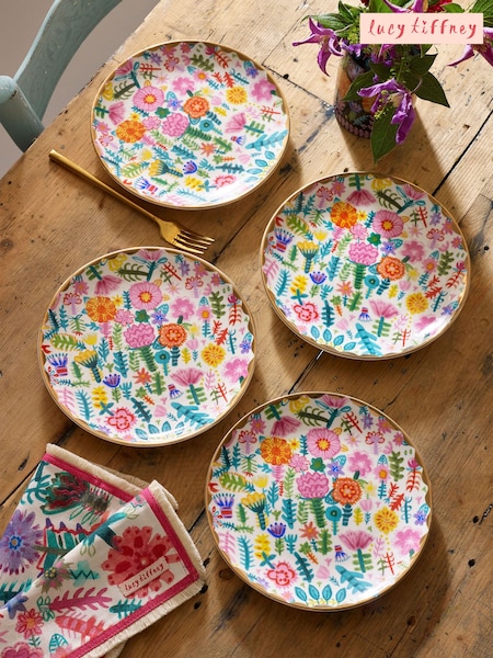 Lucy Tiffney Set of 4 Multi Side Plates (M09718) | AZN 75
