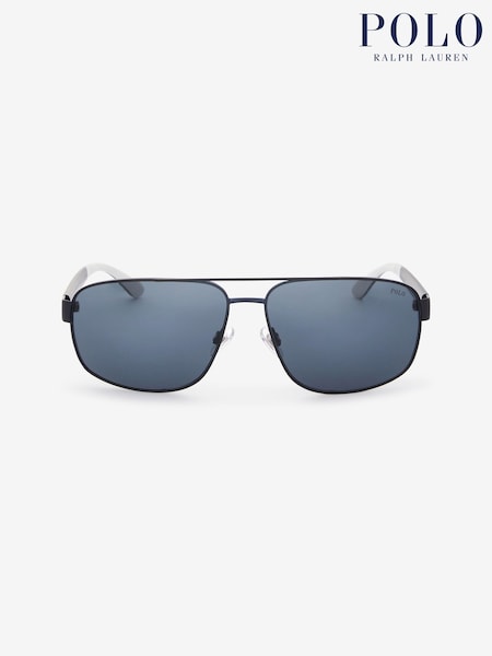 Polo Ralph Lauren Navy Blue Double Bridge Sunglasses (M09997) | €173