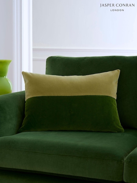 Jasper Conran London Green Velvet Feather Filled Cushion (M0J924) | €46