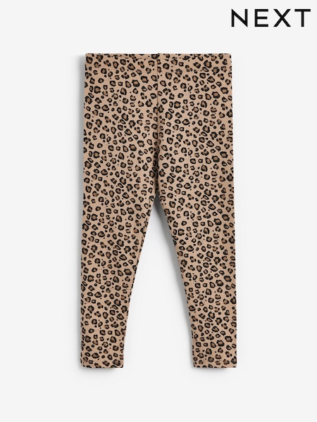 Neutral Glitter Animal Print Leggings (3-16yrs) (M10220) | AED12 - AED24