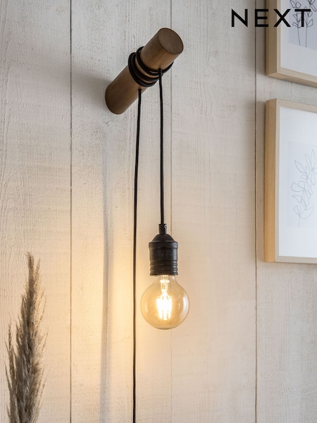 Brown Bronx Plug In Wall Light (M12925) | €50