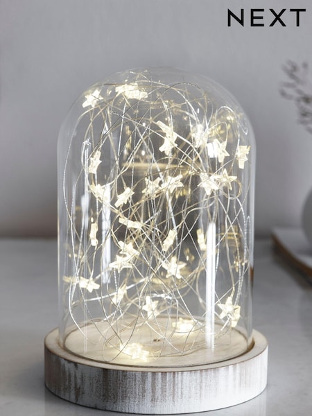 White Star Decorative Battery Operated Cloche Feature Light (M13643) | €21