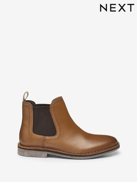 Светло-коричневый - Leather Chelsea Boots (M15217) | €32 - €39