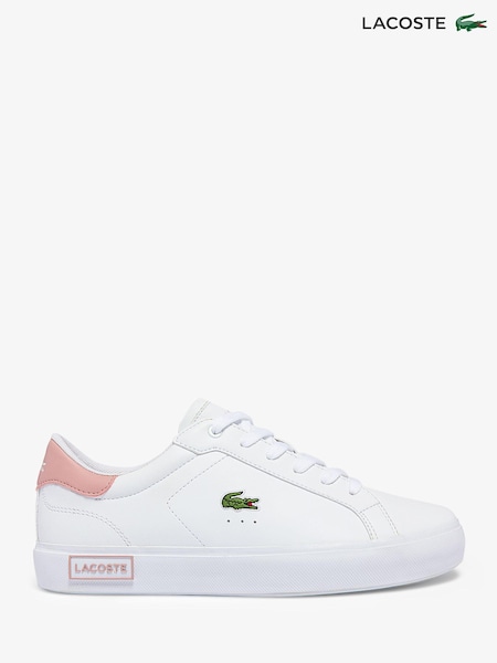 Lacoste Juniors White Powercourt Trainers (M16177) | 229 LEI