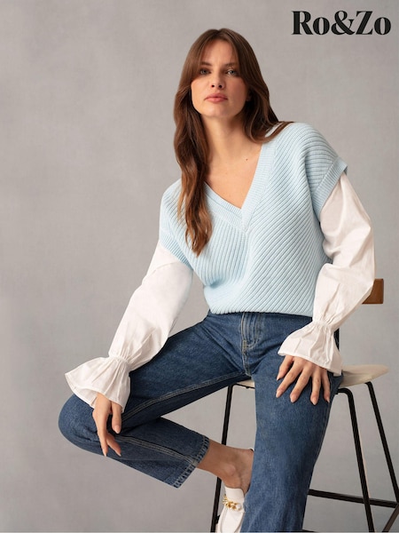 Ro&Zo Blue Knitted Jumper (M16599) | €49