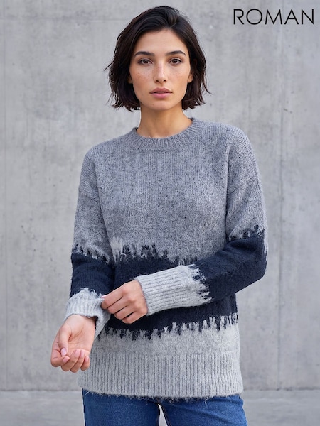 Azul - Roman Abstract Knit Jumper