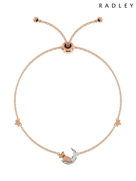 Radley Ladies 18ct Rose Gold-Plated Sterling Silver Dog On 'Moon and Stars' Bracelets (M23567) | €43