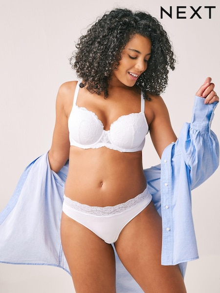White Pad Balcony DD+ Lace Bra (M23574) | 636 UAH