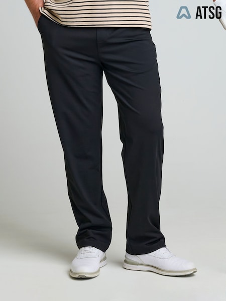 Schwarz - Regular Atsg Relaxed Golf Black Trousers