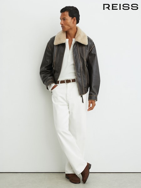 Off White - Regular Reiss Bowie Baggy-fit Jeans