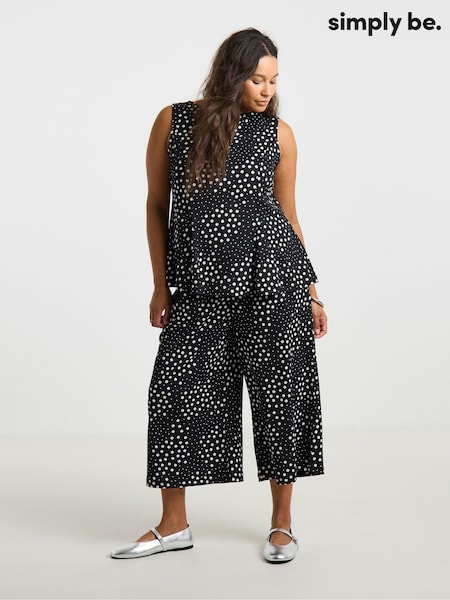 Juoda - „Simply Be Spot Peplum“ palaidinė