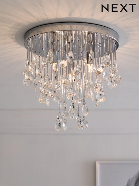 Chrome Izzie 4 Light Flush Ceiling Light (M26852) | €92