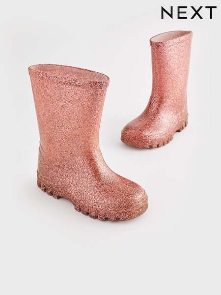 Rose Gold Pink Glitter Wellies (M26966) | €7 - €8