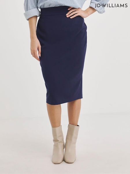 JD Williams Blue Magisculpt Midi Pencil Skirt (M27709) | €12