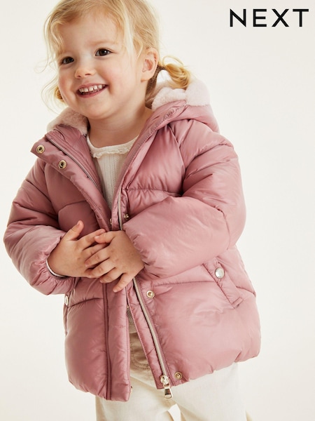 Pink Shower Resistant Padded Coat (3mths-7yrs) (M27757) | €7.50 - €10