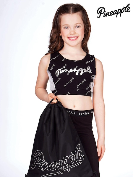 Pineapple Black Drawstring Bag (M29134) | €14