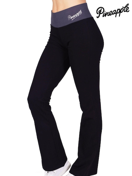 Black - Pineapple Womens Contrast Band Bootcut Jersey Trousers (M29139) | 42 €