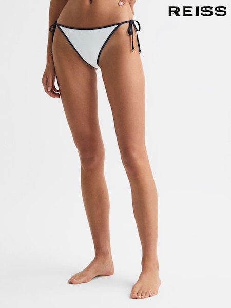 Reiss White/Navy Rutha Self Tie Bikini Bottoms (M31171) | €36