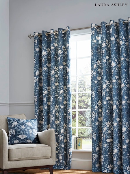 Laura Ashley Parterre Lined 100% Cotton Eyelet Curtains (M31804) | 101 € - 195 €