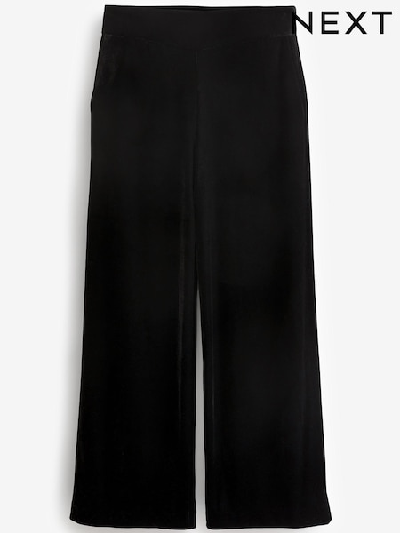 Rochelle Black Next Wide Leg Velvet Trousers (M33404) | €24