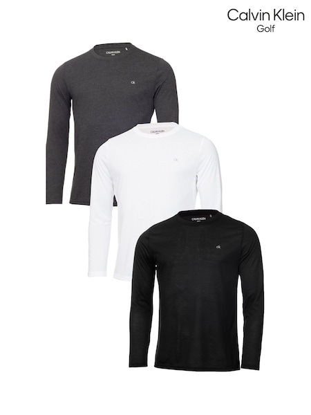Calvin Klein Golf Assorted Long Sleeve T-Shirts 3 Pack (M34011) | ₪176