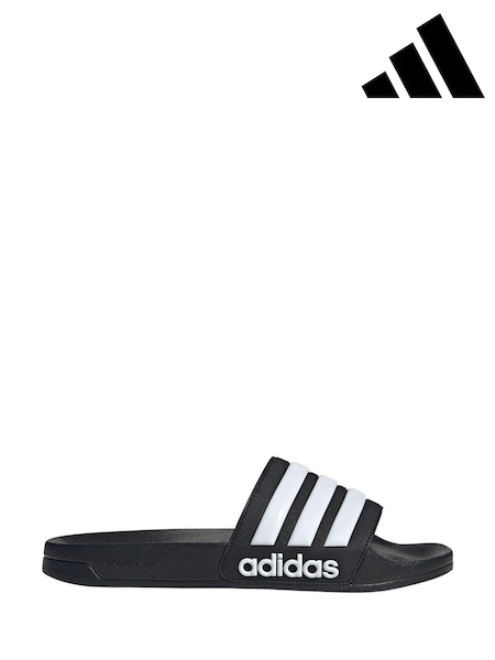 adidas Black/White Sportswear Adilette Shower Sliders (M34746) | R$ 225