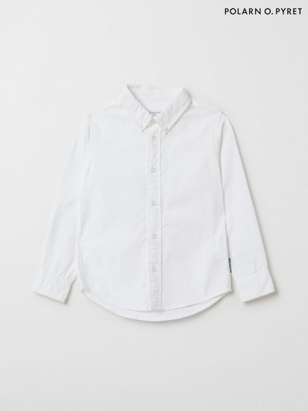 Polarn O. Pyret White Organic Cotton Oxford Shirt (M36162) | €42 - €45