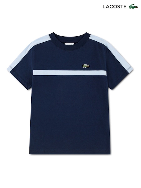Blue - Lacoste Colorblock Stripe T-shirt