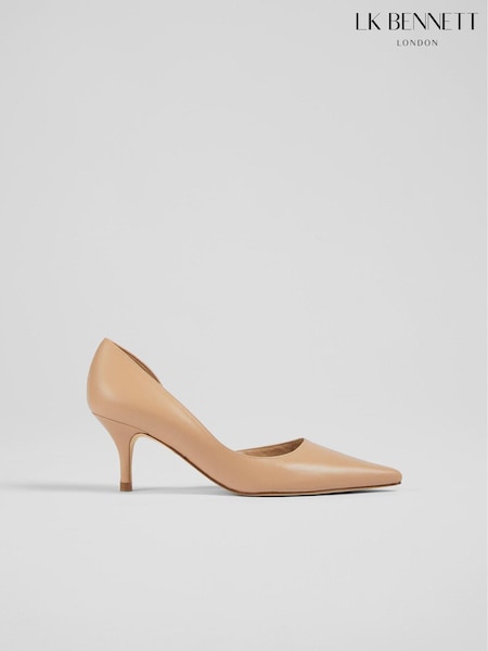 LK Bennett Hazel Beige Hazel Leather D'orsay Courts (M36829) | €330