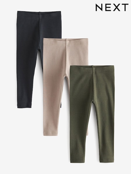 Khaki/Stone - Leggings 3 Pack (3mths-7yrs) (M37171) | 18 € - 24 €