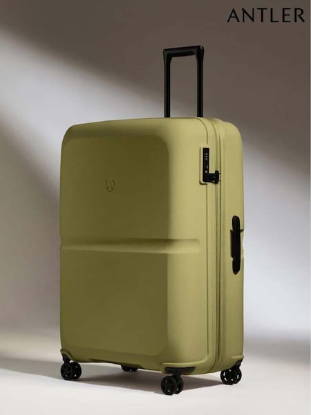 Green - Regular Antler Single Stripe 81cm Expandable Large Hardcase Spinner Suitcase