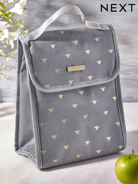 Grey Bee Print Lunch Bag (M37389) | SGD 23
