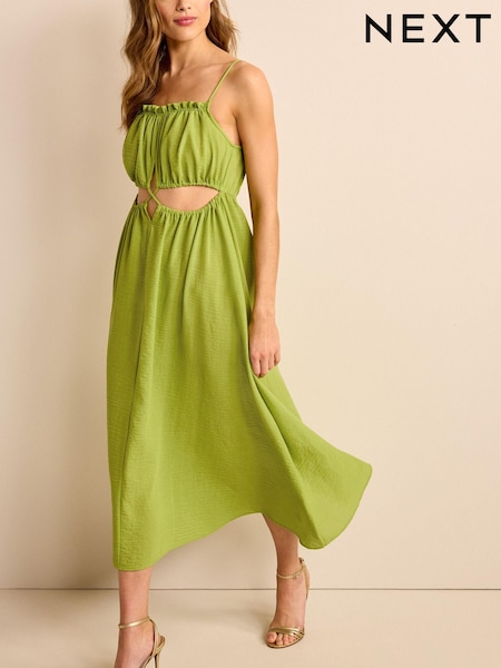 Lime Green Cut-Out Detail Strappy Dress (M39031) | €20