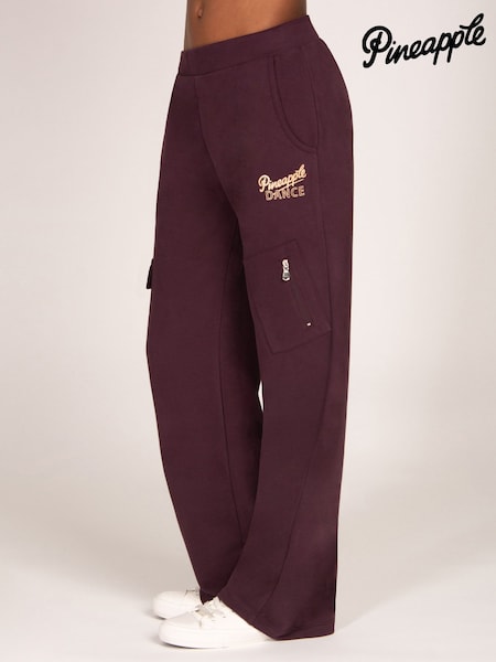 Brown - Pineapple Wide Leg Cargo Joggers