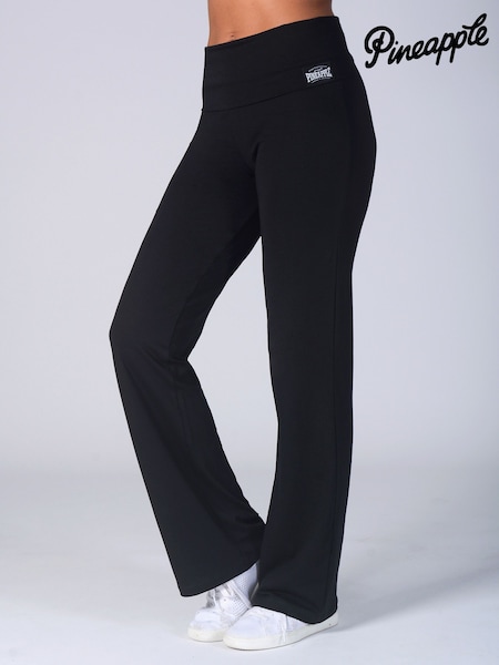 Black - Pineapple Fold Waistband Jersey Trousers