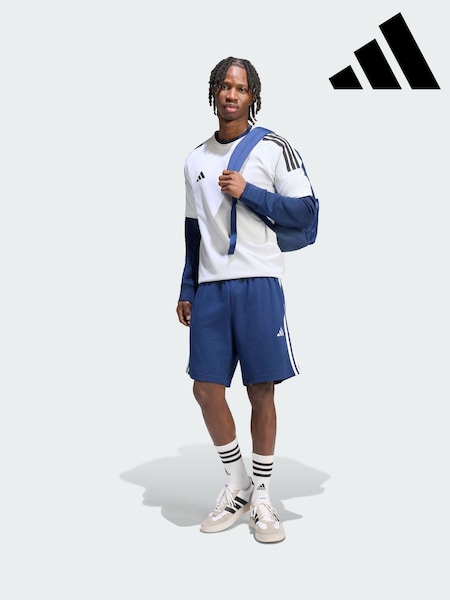 Blue - Regular Adidas Essentials 3-stripes Single Jersey Shorts