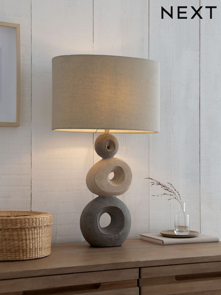 Grey Piedra Table Lamp (M40760) | €92