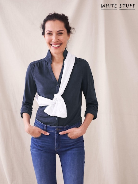 White Stuff 100% Cotton Annie Jersey Shirt (M40881) | €55