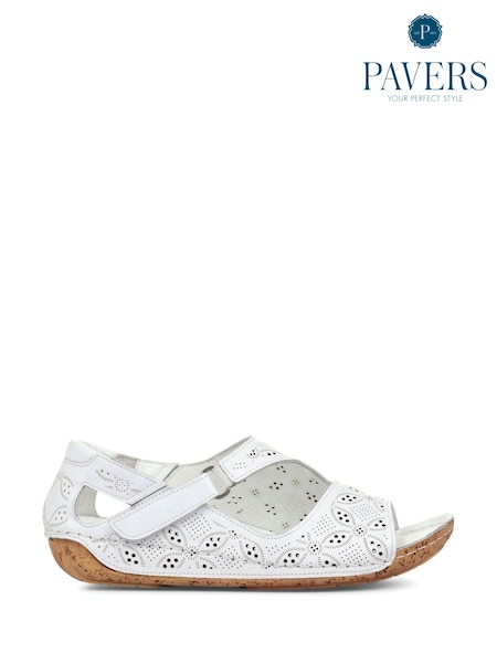 Pavers Ladies Leather Flat Sandals (M41243) | 234 LEI