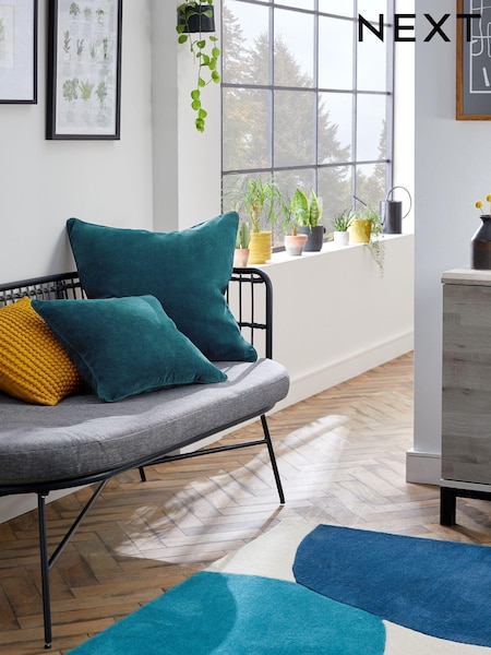 Petrol Blue 45 x 45cm Soft Velour Cushion (M41405) | €11