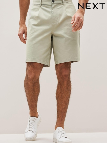 Light Green Loose Stretch Chino Shorts (M43817) | € 3
