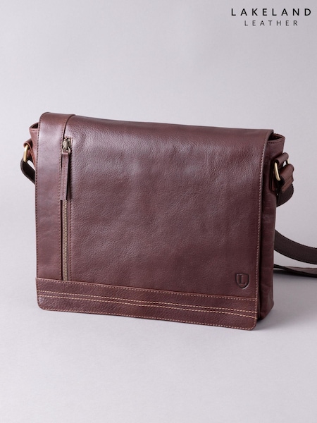 Lakeland Leather Brown Large Keswick Leather Messenger Bag (M44151) | €171