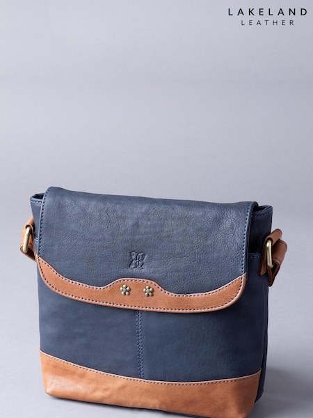 Lakeland Leather Navy Blue Hartsop Flapover Cross-Body Bag (M44191) | €83