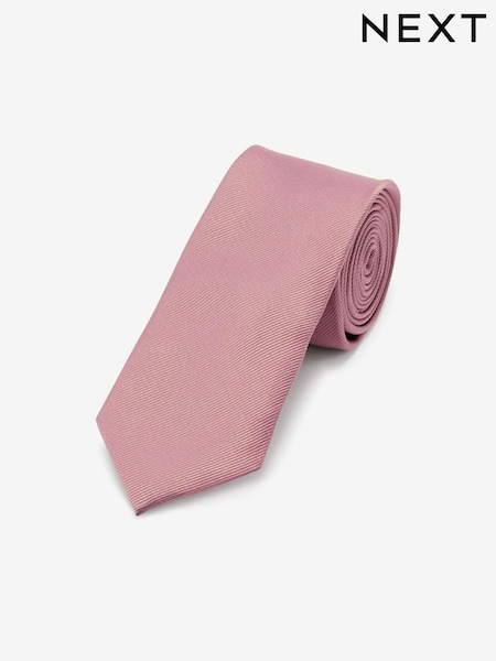 Dusky Pink Slim Twill Tie (M44279) | 31 QAR